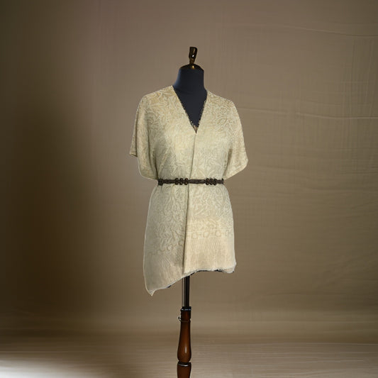 ZARI FLORAL SELF DESIGN