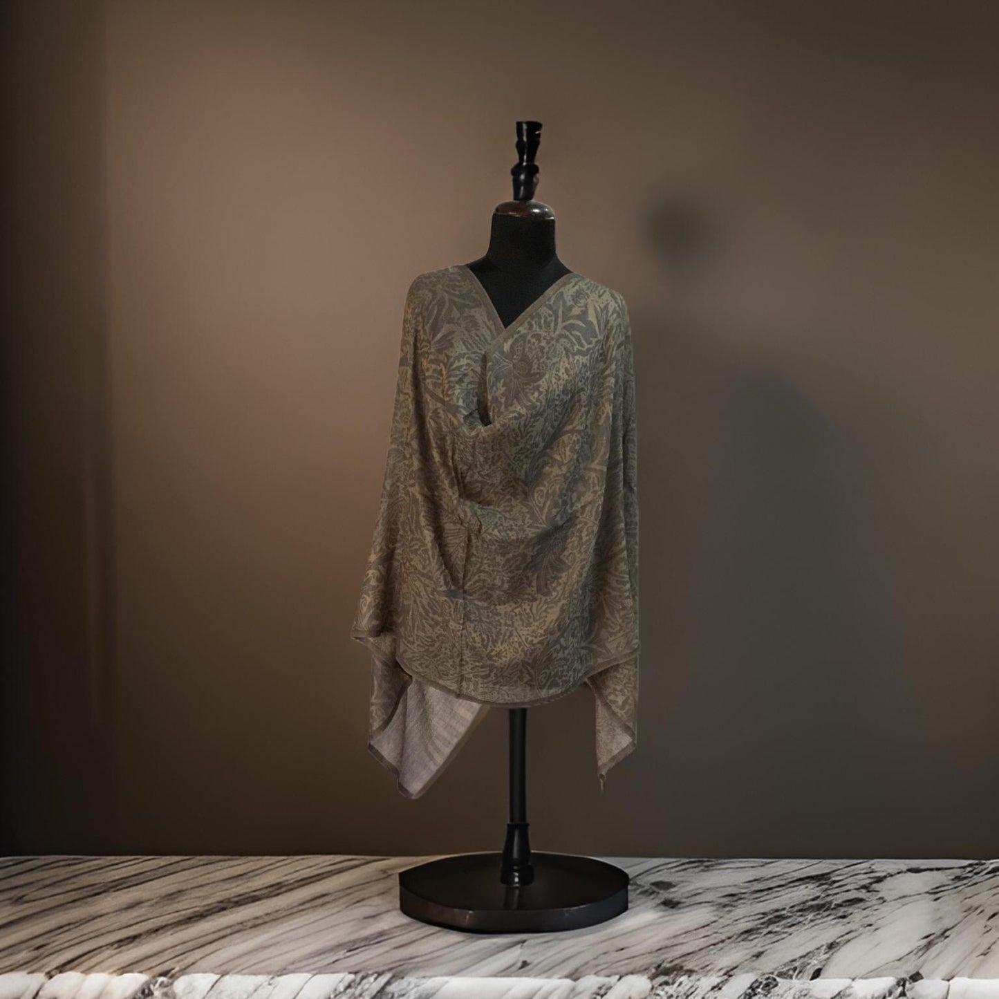 ZARI FLORAL SELF DESIGN